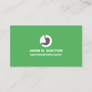 Gastrologista ou cartão de visita gastrólogo verde