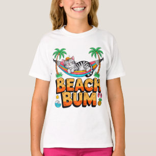 Gata de Verão na Praia Relax - Camiseta para Menin