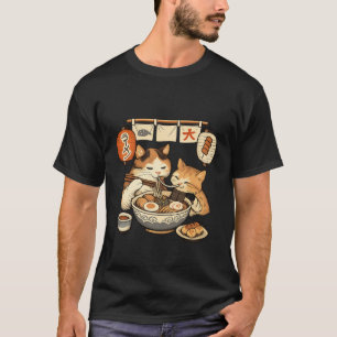Gata Mãe e Kitten Ramen Camisa – Fofo Japonês
