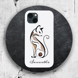 Gata Moderna Elegante, Mãe de Gato, Personalizado 