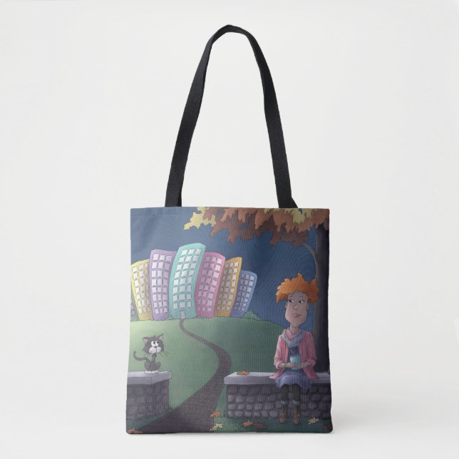 Gata no parque Tote Bag (Frente)