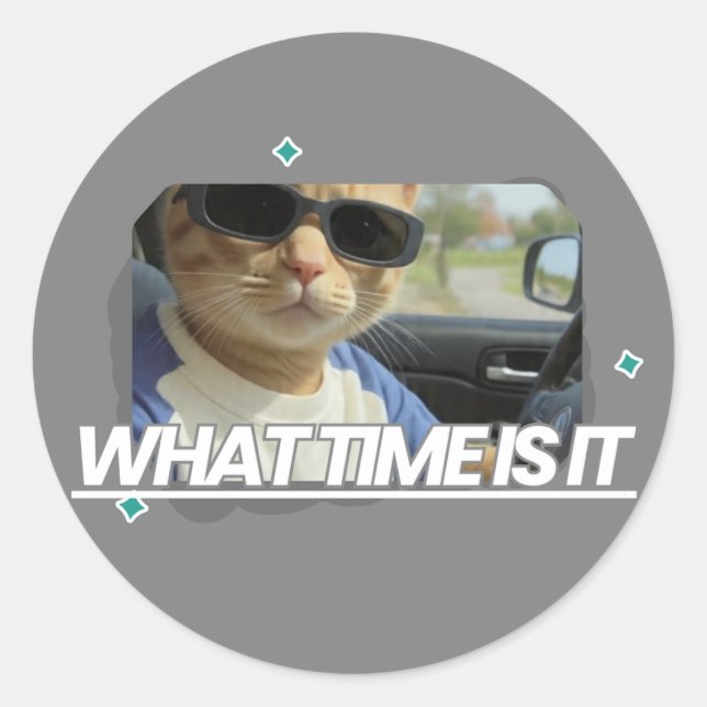 Gata o que é adesivo de tempo (Frente)