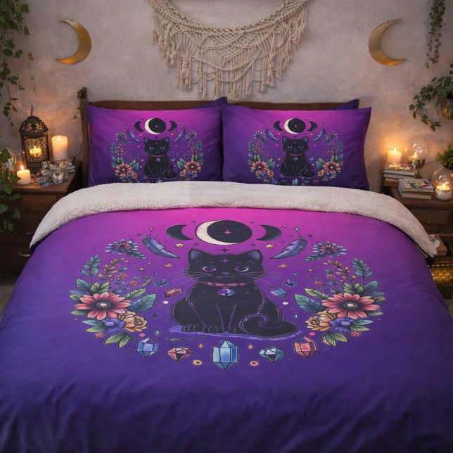 Gata Preta Celestial Mística Rosa Roxo (Criador carregado)