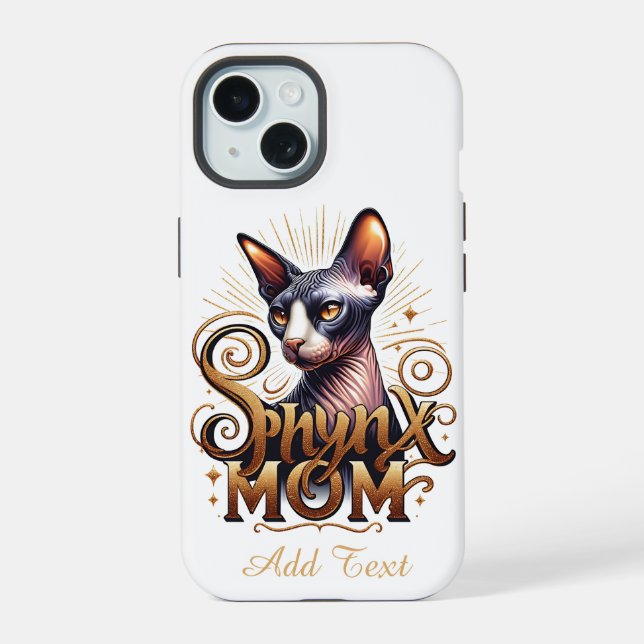 Gata Sphynx Personalizada Dia das Mães  (Verso)