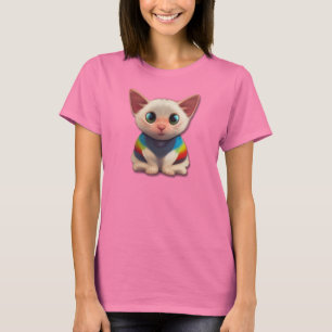 Gatinho arco-íris T-Shirt