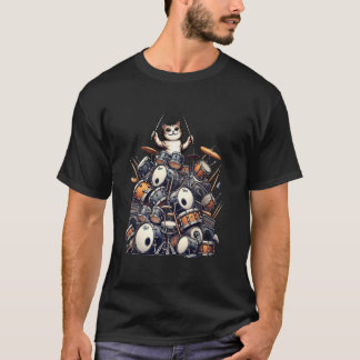 Gatinho Baterista, Baterista Legal, Camiseta de Ta