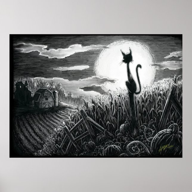 Gatinho Boo no Poster Luar (Frente)