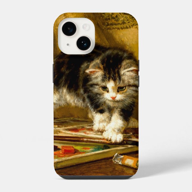 Gatinho com Tinta e Pincéis (Verso)