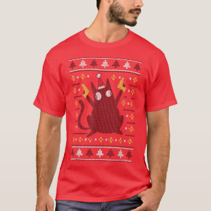 Gatinho de Gato Engraçado com Suéteres de Natal Fe