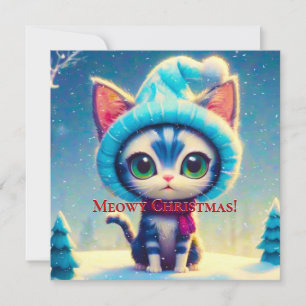 Gatinho de Natal Azul