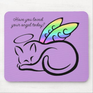 Gatinho do anjo Mousepad (roxo)
