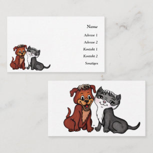 Gatinho e Cartão de visita de puppy
