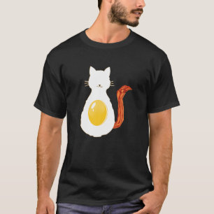 Gatinho Engraçado Camisa Bacon e Ovos Gatinho de C