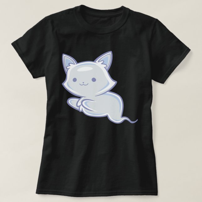 Gatinho Fantasma T-Shirt (Frente do Design)