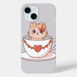 Gatinho Fofo numa Xícara de Chá