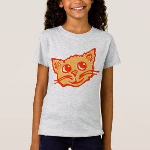 Gatinho / gata rosto bonitinho e feliz camiseta de