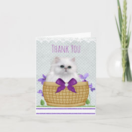 Gatinho giro no Cartões de agradecimentos de cesta