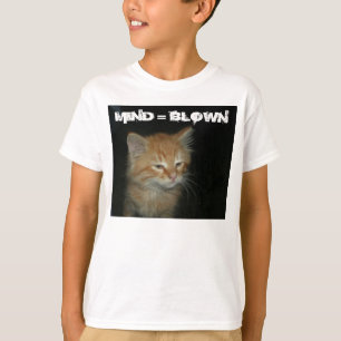 Gatinho "MENTE =" t-shirt orgânico FUNDIDO dos