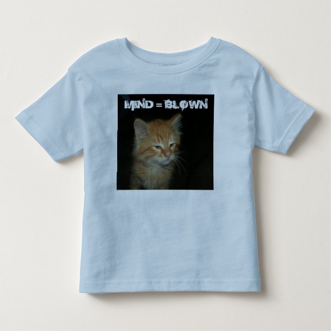 Gatinho "MIND = BLOWN" Toddler Ringer T-Shirt (Frente)