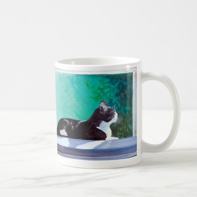 Gatinho na janela original da caneca de café (Direita)