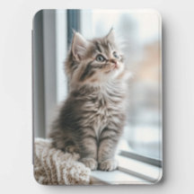 Gatinho olhando pela janela