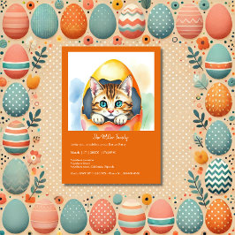 Gatinho Páscoa Adorável em Ovo Colorido