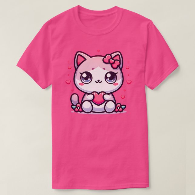 Gatinho Tem Minha Camisa De Coração (Frente do Design)