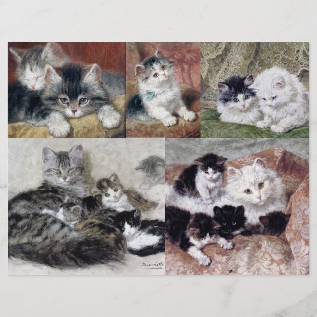 Gatinhos clássicos de Henriette Ronner (Frente)