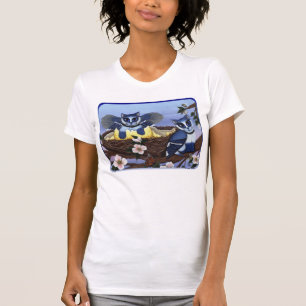Gatinhos de Jay azul, camisa da arte da fantasia