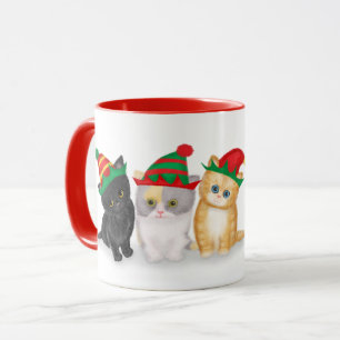Gatinhos de Natal, caneca personalizada