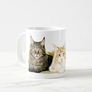 Gatinhos dos gatos de racum de Maine, caneca de