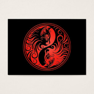 Gatinhos vermelhos e pretos de Yin Yang