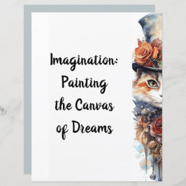 Gato 3 Gato com rosa de aquarela