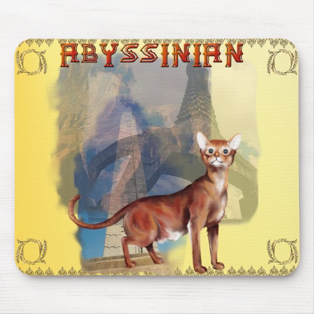Gato Abyssinian Mousepad (Frente)