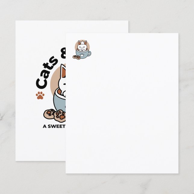 Gato Adorável no Design de Férias de Mug - Gato e  (Frente/Verso)