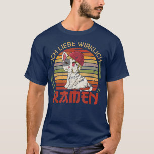 gato amante do gato comida japonesa Ramen T-Shirt