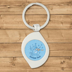 Gato Azul com Chaveiro de Violino