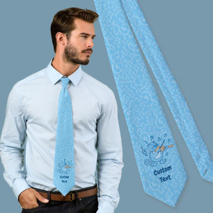 Gato Azul com Gravata de Pescoço Violino