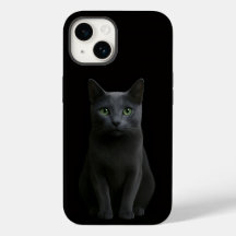 Gato Azul Russo Black 4 Luxe iPhone 14 Case-Mate