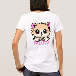 Gato Bonito Na Camisa T De Bolso