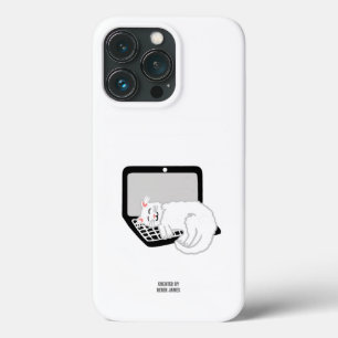 Gato Branco Dormindo no Laptop Apple iPhone 13 Pro