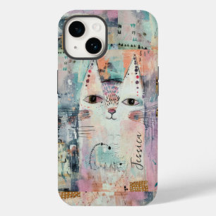 Gato Branco Fofo Personalizado
