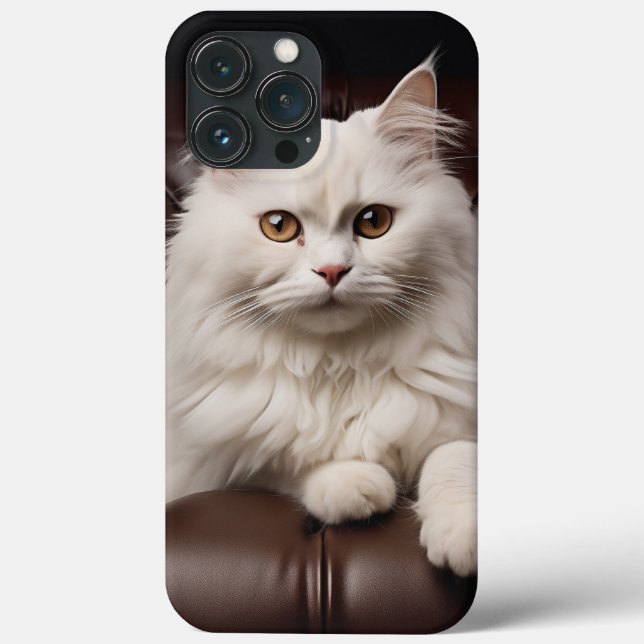 Gato branco majestoso (Verso)