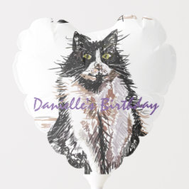 Gato branco-preto, café-da-manhã, café-da-noite