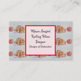 Gato Brincando com Cartão de visita de Wool Waterc