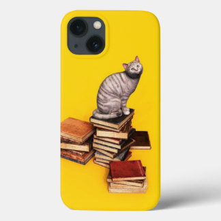 Gato Britânico em uma pilha de livros Case-Mate iP