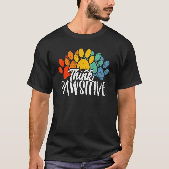 Gato   Cachorro   Camiseta Pawsitive Pet (Frente)