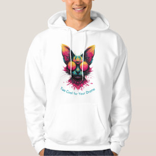 Gato Colorido com Óculos Moletom Masculino