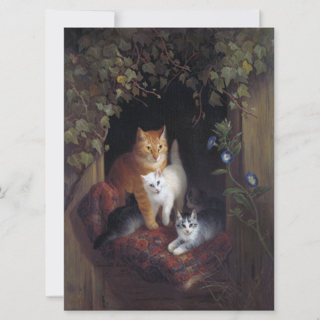 Gato com Kittens Henriette Knip 1844 (Frente)