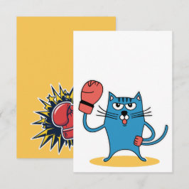 Gato com luvas de boxe